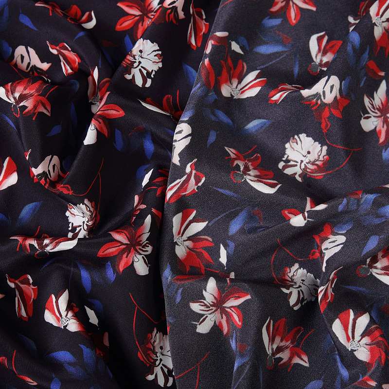 Red Floral Fabric By The Yard